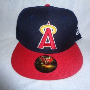 California Angels New Era Turn Back The Clock 59FiFty Fitted Cap Hat Size 7 1/8